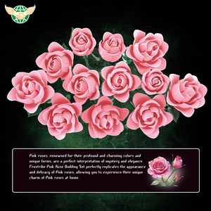 Set di regali di san valentino 585 pezzi di fiori 11019 rose rosa gratis - Product Image 3