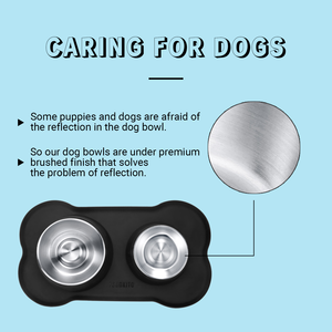 Tigela de silicone para animais de estimação de viagem personalizada tigela grande dupla de aço inoxidável alimentador lento para cães e gatos - Product Image 4