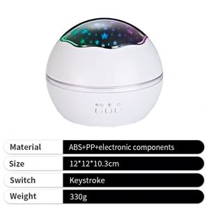 Custom <b>Star</b> Sky Projector Night Light <b>LED</b> Kids Spherical Starry Rotating Lamp With Logo - Product Image 2
