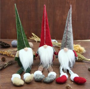 Decoraciones de gnomos navideños con piernas largas Estatuilla de muñeca <span class=keywords><strong>Rudolf</strong></span> para adornos de árbol de Navidad e ideas festivas de regalos para fiestas en casa - Product Image 2
