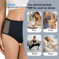 Culottes menstruelles Furuize de haute qualité, douces, taille haute, grandes tailles, sous-vêtements en coton uni sans couture pour femmes