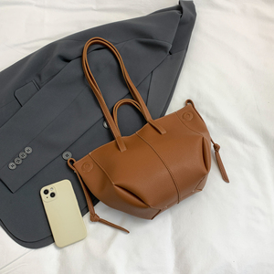 Bolso Tote de PU Vintage para Mujer, Color Sólido, Espacioso, Casual, de Hombro y Mano, Impermeable, Ligero, Diseño para Todas las Temporadas - Product Image 4