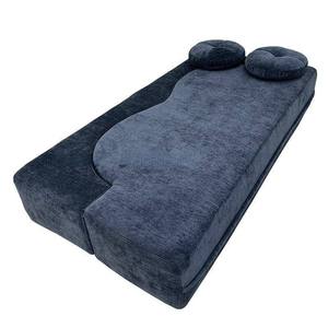 Ensemble de <span class=keywords><strong>canapé</strong></span>-lit modulaire en tissu compressé, pliable <span class=keywords><strong>2</strong></span>-en-1, moderne, deux <span class=keywords><strong>places</strong></span>, style pouf, tapis de salon – Écologique et durable pour - Product Image 1