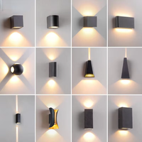 Applique murale LED IP65 pour extérieur, balcon, véranda, jardin, allée, éclairage décoratif, lampe de chevet intérieure en aluminium AC110V 220V
