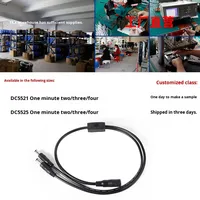 Cable de Alimentación de CC de Cobre con Clasificación IP44, Una Conectora Hembra y Dos/Tres/Cuatro Conectores Macho, Extensión para Luces LED de Exterior, Computadora en Funcionamiento