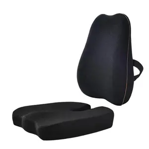 Memory Foam Back Cushion and Seat Cushion for Office Chair Car Seat Wheelchair Travel Reduce Pressure Pain Relief SH-P024