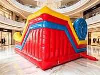 JIALE Châteaux gonflables géants, structures de saut excitantes pour enfants, utilisation commerciale en extérieur, matériau PVC, 5x5M, animaux, dinosaures