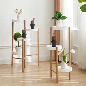 Maceta <span class=keywords><strong>de</strong></span> flores para suelo <span class=keywords><strong>de</strong></span> <span class=keywords><strong>madera</strong></span>, soporte multicapa para plantas <span class=keywords><strong>de</strong></span> interior, venta al por mayor - Product Image 3