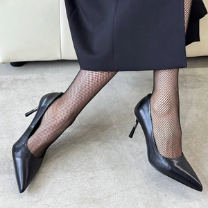 Women Black Pointed Toe Thin Heeled Pumps Comfort Breathable Classic Slip Formal <strong>Shoes</strong> For Summer Autumn Office Dating Weddings - Product Image 5