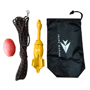 Ancre pliante en acier au carbone galvanisé à chaud jaune ISURE MARINE 1,5 kg, accessoires marins pour bateau, yacht, navire - Product Image 6
