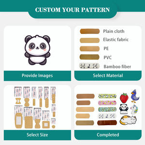 Plester luka kartun PE untuk anak, plester luka adem medis dapat disesuaikan untuk anak-anak
