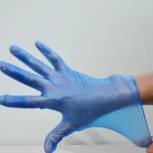 ויניל כחול glovees אבקה חד פעמי ויניל חינם תיבת מזון glovees סיטונאי