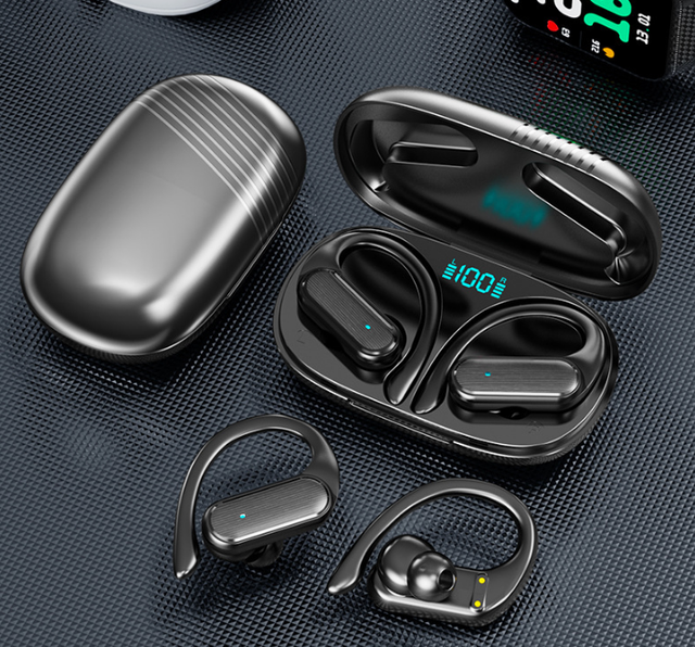 BT5.3 Version HD Sound Quality Active Noise Reduction Headphone Tws Wireless Type-c Earbuds Led Display Ear Hook Earphone A520