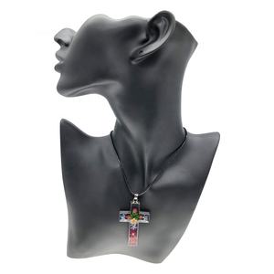 Mezcla de joyería floral prensado Real Rosebud botánico Forget <span class=keywords><strong>Me</strong></span> Not colgante de cruz de plata collar de acero inoxidable para mujer - Product Image 4