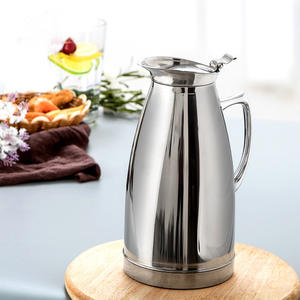 Cafetière tout acier grande capacité, thermos domestique, carafe isotherme sous vide, pot en acier inoxydable 304, gobelets isothermes sous vide en acier - Product Image 5