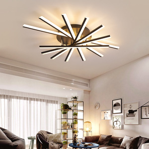 Lámpara de Techo Moderna de Metal y Acrílico, LED, Empotrada, Giratoria, con Diseño de Rayos de Sol, 6000k AC, para Sala de Estar y Dormitorio - Product Image 5
