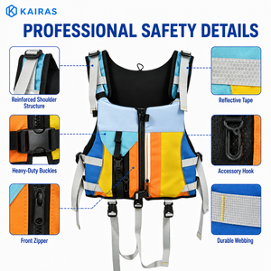 Gilet de sauvetage OEM personnalisé pour <span class=keywords><strong>rafting</strong></span> et kayak en eau vive, en Oxford 420D avec bande réfléchissante - Product Image 4