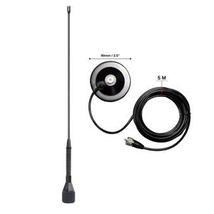 เสาอากาศวิทยุติดรถยนต์ VHF M150 136-174MHz พร้อมฐานแม่เหล็กขนาด 90 มม. สายเคเบิลยาว 5 เมตร - Product Image 1