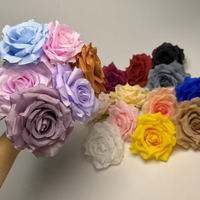 YL Vente en gros de grandes têtes de roses artificielles pour arrangement mural de fleurs, mariage, Saint-Valentin, décoration de gâteaux