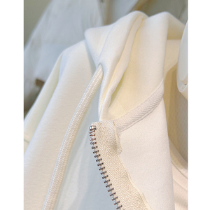 <span class=keywords><strong>Felpa</strong></span> con <span class=keywords><strong>Cappuccio</strong></span> Corta Invernale di Alta Qualità, Maglia Lavorata a Maglia, Ampia e Leggera con Zip, Ecologica e Traspirante - Product Image 4