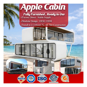<span class=keywords><strong>Casa</strong></span> Prefabricada Moderna Mini/<span class=keywords><strong>Plus</strong></span> de 20/40 pies, <span class=keywords><strong>Casa</strong></span> Modular Tipo Apple, Cabaña Apple para Hotel, Hogar y Uso Comercial - Product Image 1