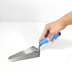 Round Headed <strong>Masonry</strong> Trowel Carbon Steel Blade Blue Handle For Brick Cutting And Trimming - Product Image 4