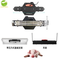 Lampe chauffante en fibre de carbone noire pour poussins et porcelets, configuration haut de gamme pour élevages