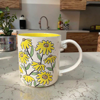 Usine directe tasses en céramique tasses à thé en porcelaine imprimées à la main prend en charge les modèles OEM/ODM cadeaux à un prix
