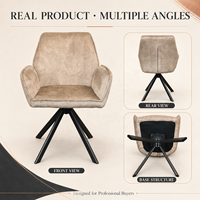 Chaises de salle à manger confortables, empilables, imperméables, au design moderne et en velours fiable pour les salles à manger d'hôtels et de villas de luxe