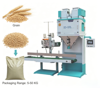 Báscula Electrónica para Empacar Alimentos Ewinall DCS-50FB3, Acero Inoxidable SS304, 5-50 kg, Pulida, Sin Ángulos Muertos, para Bolsas Verticales, Arroz y Azúcar