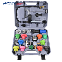 Kit de détection de fuites du système de refroidissement automobile ACTECmax AC.135.1606, 31 pièces, testeur de pression du liquide de refroidissement, testeur de réservoir d'eau en nylon
