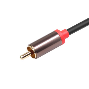 Vỏ hợp kim nhôm mạ vàng oxy-miễn phí đồng stereo 3.5 2RCA đôi hoa sen điện thoại di động microphone/loa/màn hình - Product Image 5