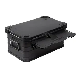30L dapat diisi ulang perjalanan portabel bagasi perjalanan Aluminium Case Aluminium berkemah Case untuk luar ruangan penyimpanan kasus