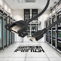 Benutzer definierte hochwertige 50cm Mini-USB-Stecker Typ USB 2.0 Buchse Verlängerung kabel Schrauben Flach 3m Handy USB-Kabel