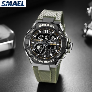 Reloj Deportivo SMAEL 8068, Digital y Analógico, Cronómetro, Alarma, Resistente al Agua 50 Bar, Correa de Plástico, para Hombre y Mujer - Product Image 4