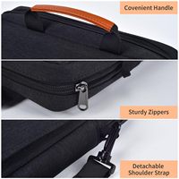 Sac à bandoulière pour ordinateur portable en polyester avec logo personnalisé, 11 à 13 pouces, pour hommes et femmes, étui de transport pour tablette, compatible avec Macbook Ipad Pro 12.9 pouces
