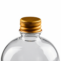 Groothandel 100ml bolvormige voedselveilige PET-fles met strakke sluiting, veilige eetbare snoeppot voor chocolade, cake, fruitsap, dranken