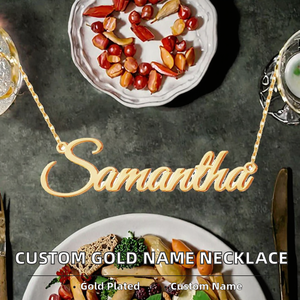 สร้อยคอจี้ตัวอักษรชื่อสั่งทำ ดีไซน์ทันสมัย ชุบทอง 18K บนสแตนเลส พร้อมสร้อยแบบกล่อง ดีไซน์มินิมอล ของขวัญสำหรับผู้หญิง - Product Image 2
