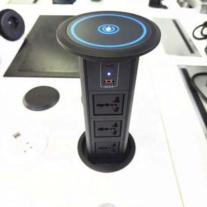 100MM Smart Home Office Prise de courant universelle Foglalat Motorisé <span class=keywords><strong>Cuisine</strong></span> <span class=keywords><strong>Plan</strong></span> de <span class=keywords><strong>travail</strong></span> Électrique Tour de levage Prise avec Port USB-C - Product Image 1