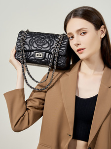 <span class=keywords><strong>Sac</strong></span> à Main Tendance en Cuir de Chèvre et Peau de Mouton Véritable, <span class=keywords><strong>Cabas</strong></span> Croisé avec Couture et Fermoir Métallique, pour Femmes - Product Image 6