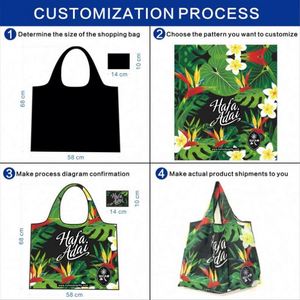 Sac fourre-tout pliable extra large et robuste en polyester, réutilisable, super pliable, pour le shopping - Product Image 3