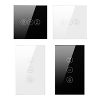 Interrupteur intelligent pour rideau à enroulement, compatible Tuya Wifi, Alexa et Google, avec télécommande tactile pour la maison