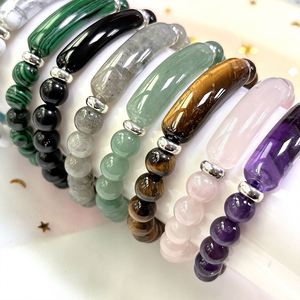 Natural Stone <b>Bracelet</b> Colorful Glass Beaded Anxiety Relief Trending Design for Wholesalers Volume Discount - Product Image 4
