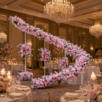 Arche de fleurs artificielles en plastique rose et blanc PROMISE DCYX, orchidée Phalaenopsis, décoration de mariage