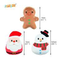 Famipet Fabricant Vente en Gros Personnalisée Nouveau Design Thème Noël Jouet en Peluche Doux et Froissé pour Animaux de Compagnie Jouet Sonore pour Chien Ensemble