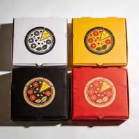 Boîte à pizza personnalisée à 3 compartiments, emballage en carton alimentaire pour mini-pizzas, boîte à emporter écologique