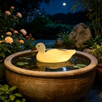 Lampe solaire décorative en forme d'oie à flottabilité équilibrée, moulée par soufflage, best-seller transfrontalier, imitant un canard flottant