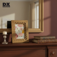 Marco de fotos de MDF marrón estilo valla de piquete rústico para decoración del hogar y regalo novedoso, Varios tamaños disponibles (4x6/5x7/6x8/8x10 pulgadas)