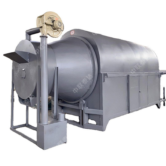 Распродажа от маленького производителя, электрическая партия нагрева газа, вращающаяся барабанная сушилка для перца, гипса, песка, гайки, навоза, сушка