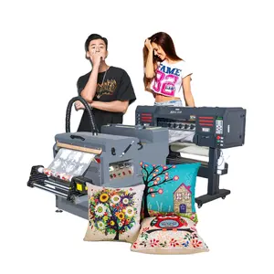 dtf printer for 3pcs xp600 printhead print fluorescence ink t shirt printing machine on transparent film